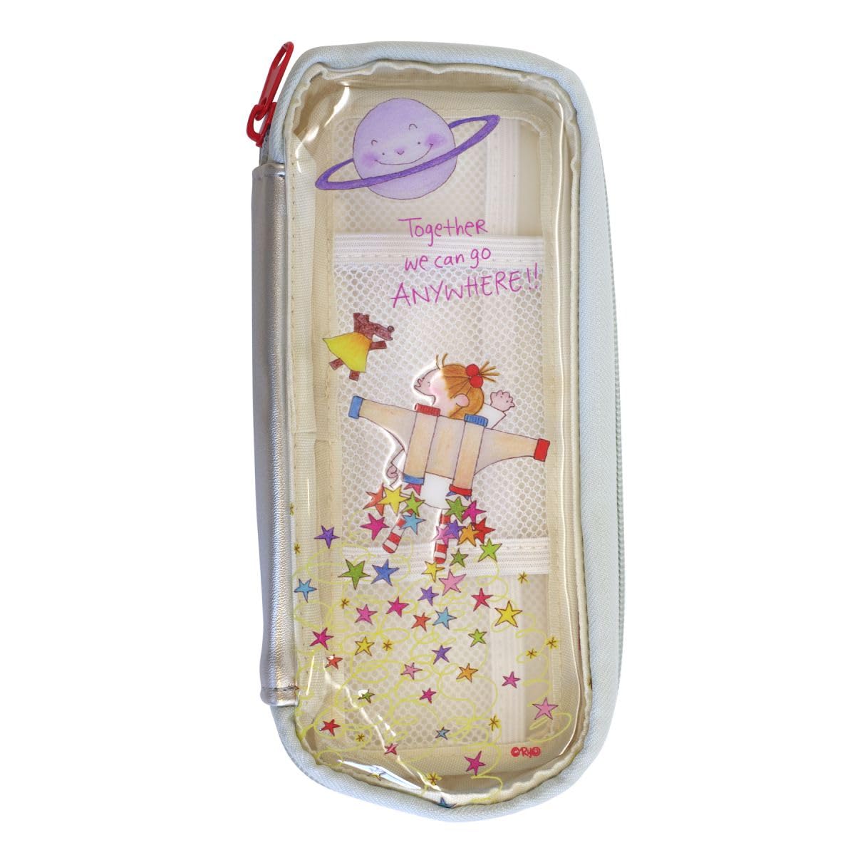 

GreetingLife Flat Pencil Case TIDY Rocket Silver Coco-chan RYZ-967