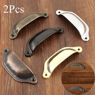 Dresser Shell Shape Cabinet Antique Brass Wardrobe Pulls Drawer Knob Door Handle Cabinet Pulls