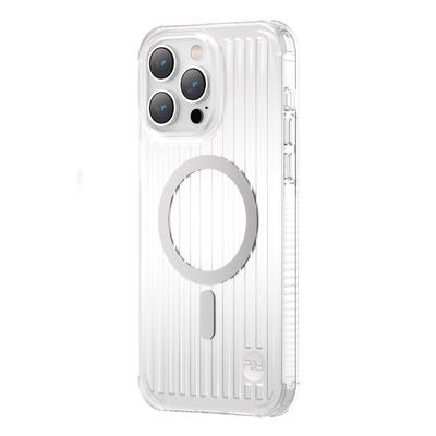 iPhone 14 Plus MagSafe PQY Go Out Series Magnetic Case Silver