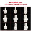 10Pcs PVC Pagoda Straight Connectors 1/8" 1/4" 3/8" 1/2" Male Thread To 6mm 8mm 10mm 12mm Yard Irrigation Fish Tank Pump Joints