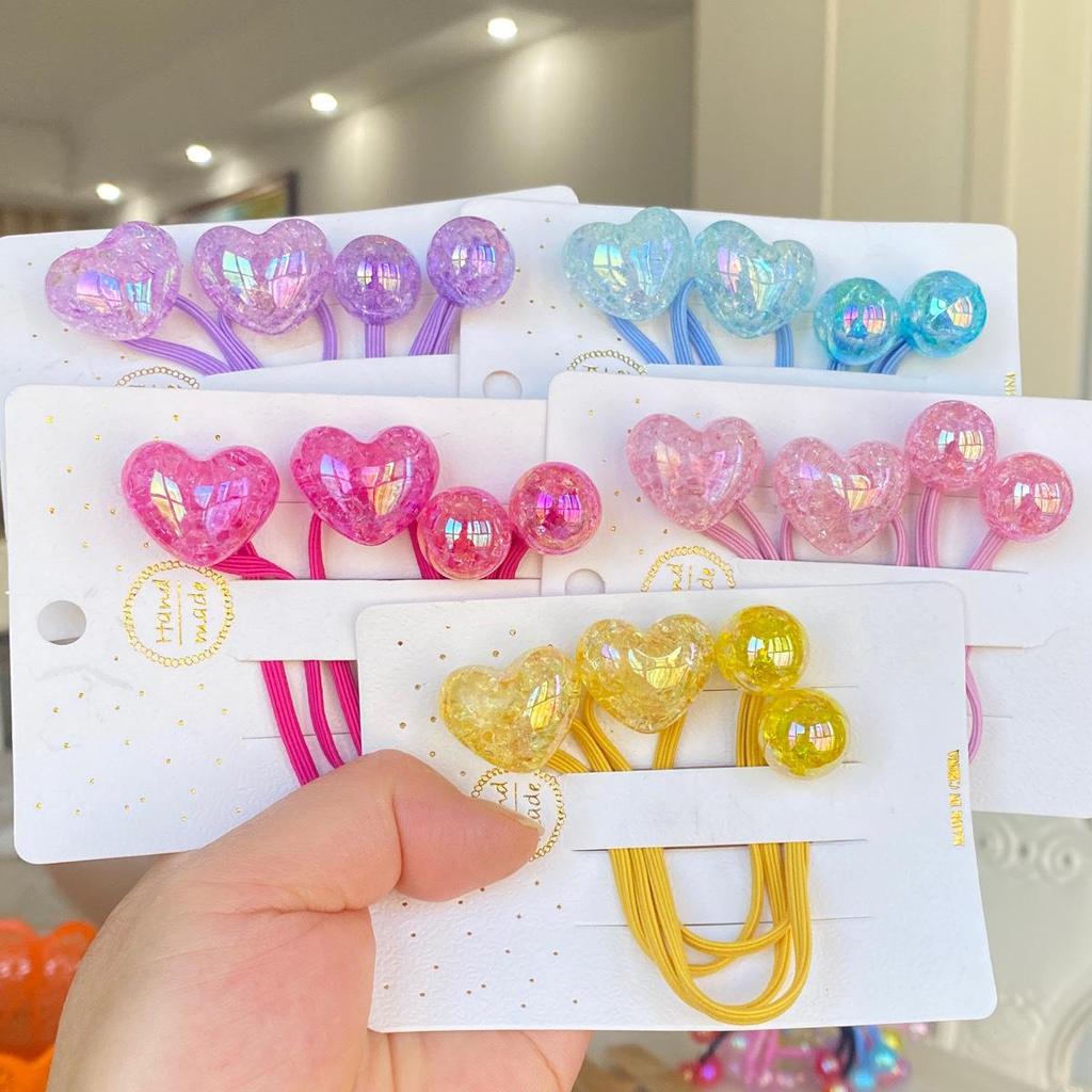 Girls' Cartoon Hair Ties - Colorful Jelly Candy Scrunchies, Elastic Rubber Bands for Kids and Babies, Cute Headwear Accessories.