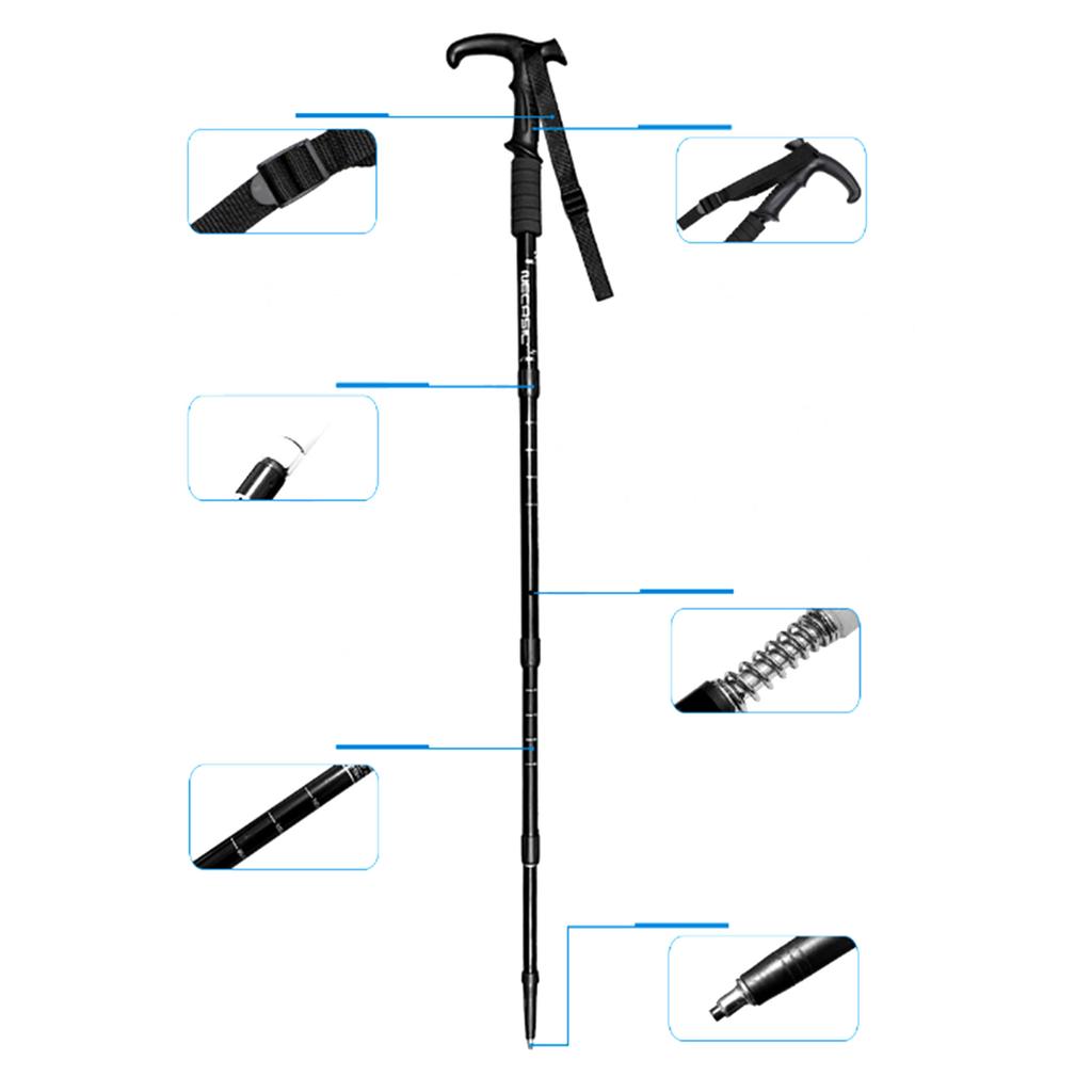 Versatiles Aluminum Walking Stick Light Weight Regulable Camping Stick for Long Outdoor Activity