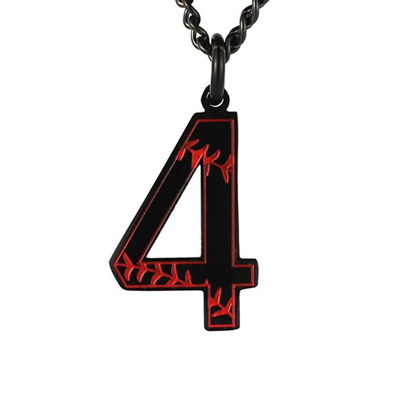 INS trendy stainless steel European and American fashion outdoor digital baseball necklace men's accessories titanium steel pendant