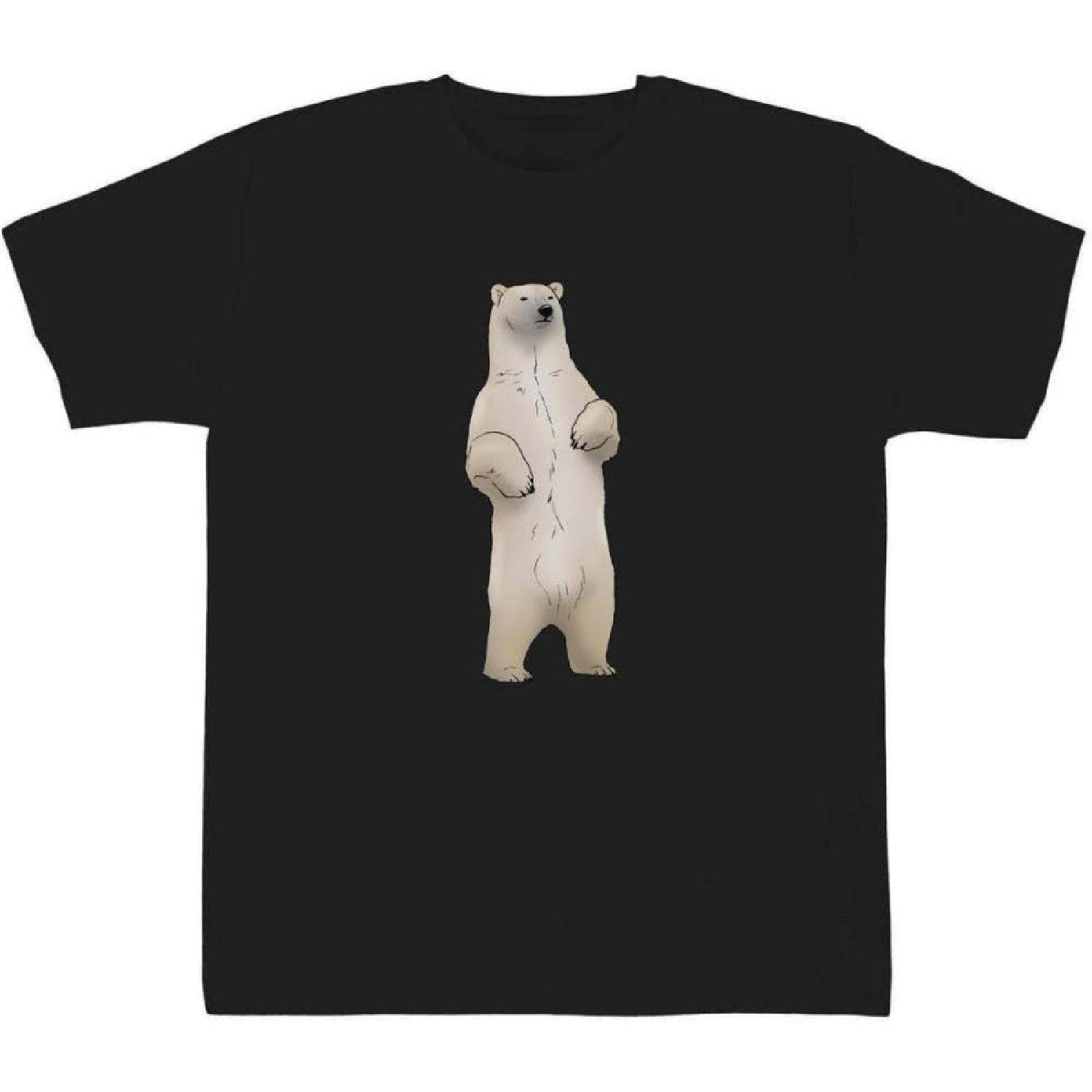 Azeeda  Стоящий белый медведь  Детские хлопковые футболки (TS051284) S