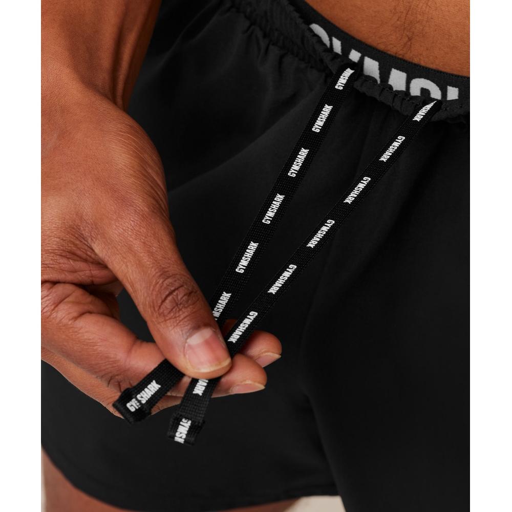 Gymshark Arrival Contrast Shorts Black Onyx Grey