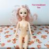 30cm 11-inch BJD Doll with Blinking Real Eyes, Changeable Clothes, DIY Options, and Bonus Head