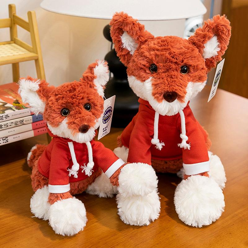 New Sweater Fox Plush Toy Locks Series Cute German Cat Doll Children's Birthday Gift