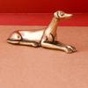 Massiv messing Lojal Hund Skrivebordsornamenter Vintage Kobber Dyr Miniaturer Figurer Dekorationer Gaver Boligindretning Håndværk Tilbehør