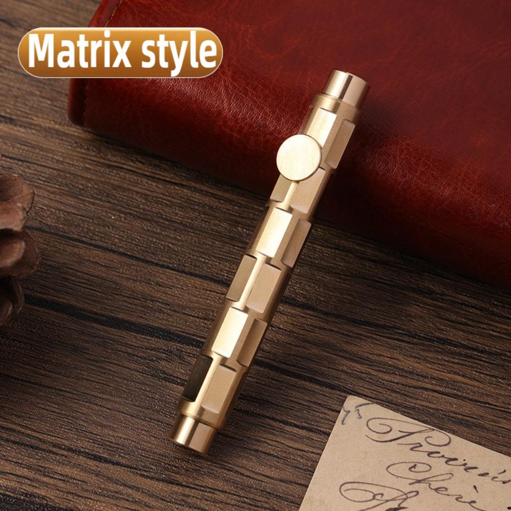 Artist Writing Metal Fountain Pen Handwriting Mini Pocket Pen Vintage Brass Pens Stationery