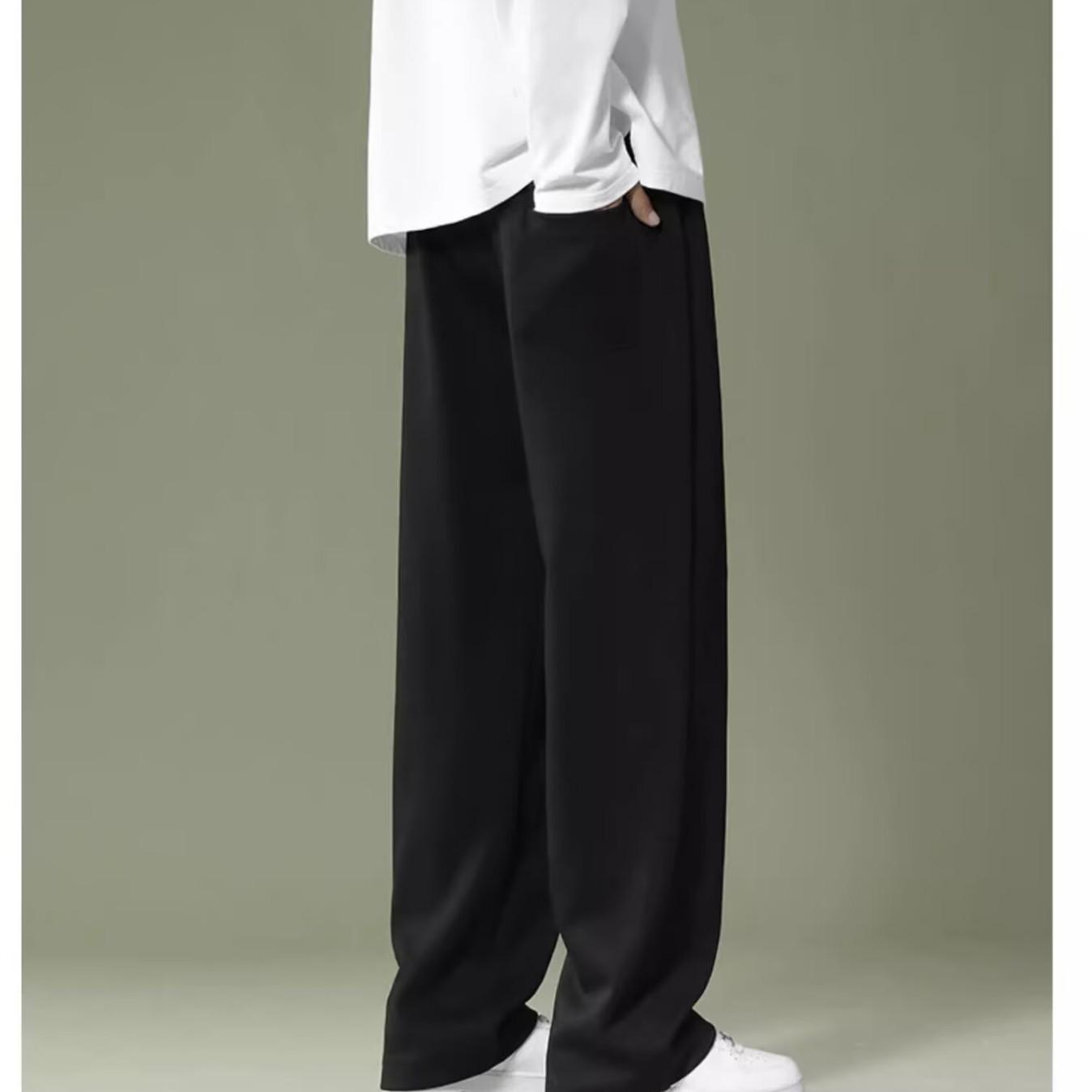 

Мужские спортивные брюки прямого кроя весна/лето 2024 года — повседневные, свободного кроя для бега XL чёрный