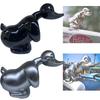 Unique Resin Savage Duck Car Ornament Angry Duck Head In Silver For Car Interior Decor