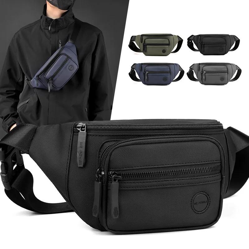 Men's Travel Chest Bags Waterproof Multi-functional Waist Bag Outdoor Sports Shoulder Bag Portable Crossbody Sling Bag