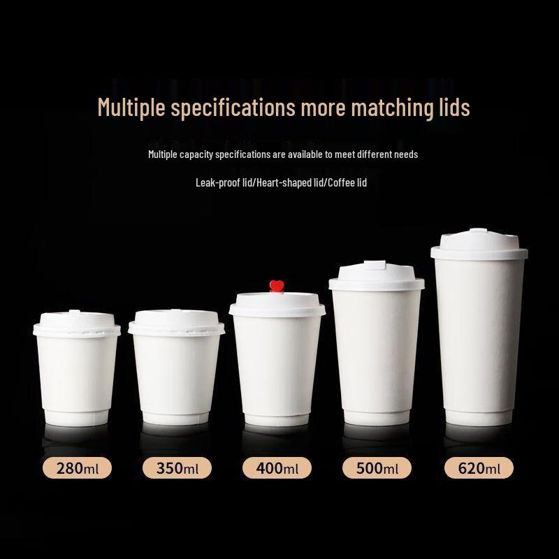 Zhaoran Double-Layer Disposable White Paper Cups