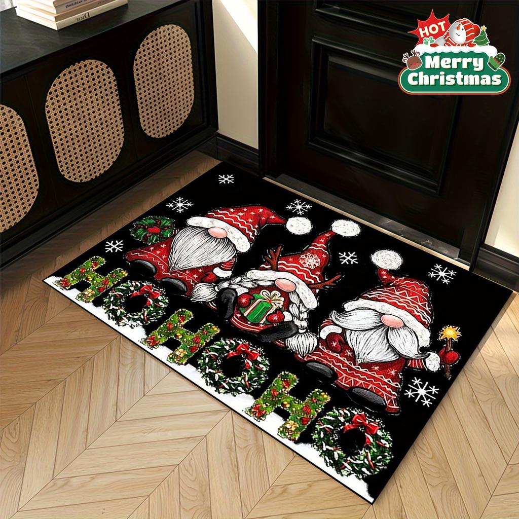Christmas Carpet Santa Claus Doormat Bedroom & Living Room Decorative Rug Kitchen Decorative Rug Entrance Door Mat