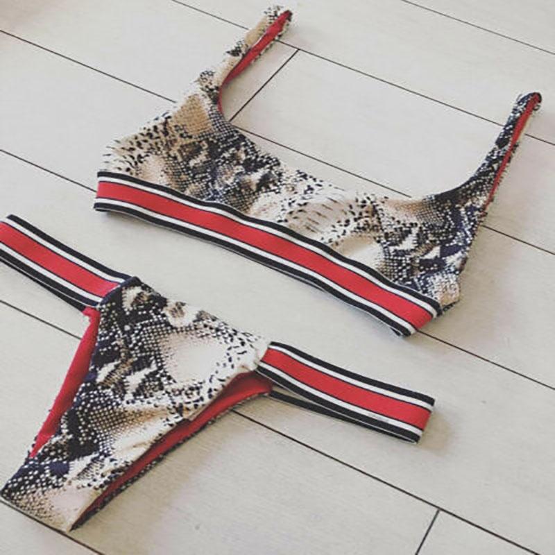 Women's Bandeau Bandage Bikini Padded Set Stylish Swimwear For Effortless Beach Days