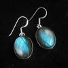 Handmade Labradorite Earring Solid 925 Sterling Silver Women Jewelry