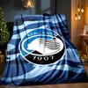 Coperta da Calcio Atalanta Leggera Ideale per il Letto Perfetta per Viaggi, Campeggio, Soggiorni, Uffici, Divani, Regalo di Natale per tifosi