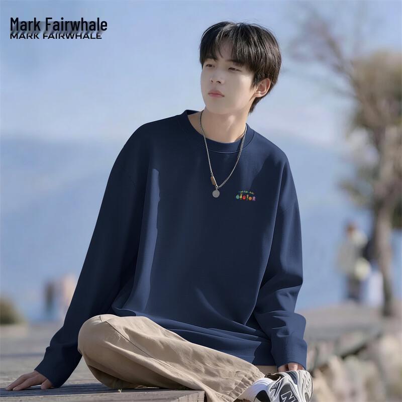 Mark Fairwhale Men's American Trendy Long-Sleeve T-Shirt