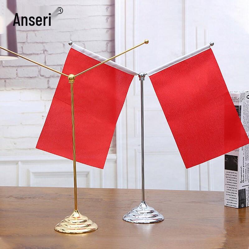 Y-Shaped Mini Red Desk Flag