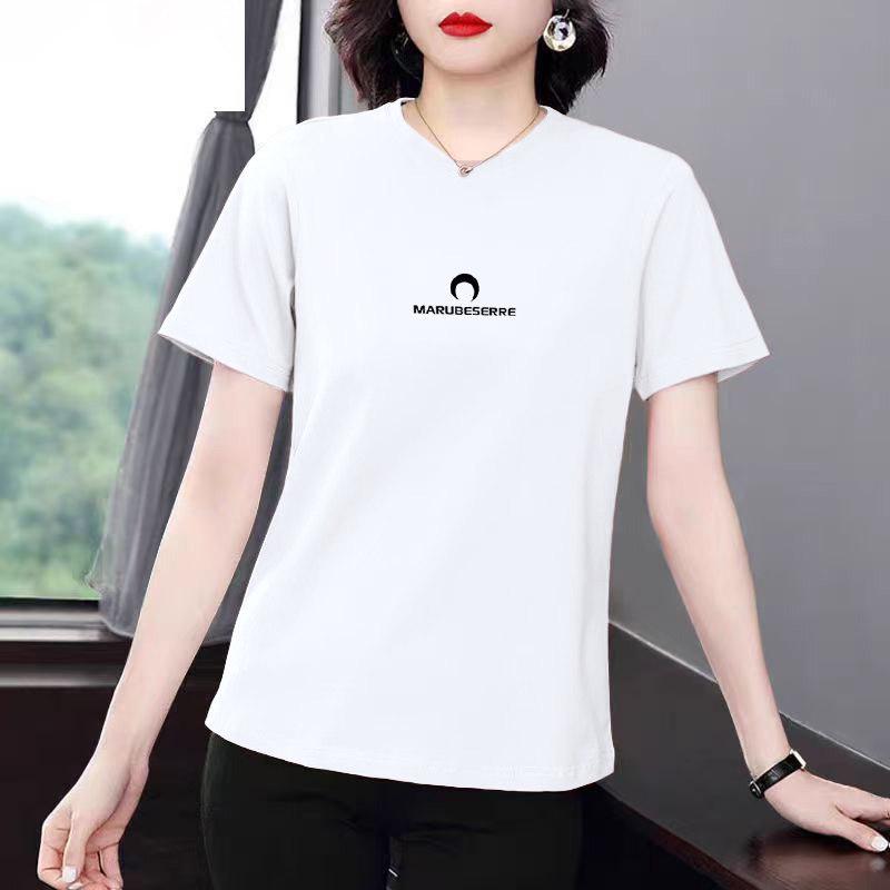 Plus Size Short-Sleeve Sweat-Wicking T-Shirts for Middle-Aged & Elderly Women - Loose, Comfortable Summer Wear