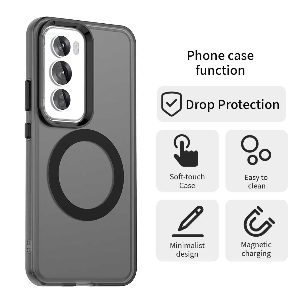 Magnetické pre Magsafe Bezdrôtové nabíjanie Puzdrá Pre OPPO Reno 12 Pro Reno12 Reno12Pro 5G Nárazuvzdorný Cukríková Farba Nárazníkové Kryt
