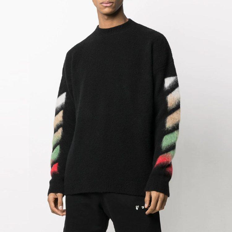 OFF WHITE Diagonal Arrows Motif Sweater OMHA036R21KNI0011084