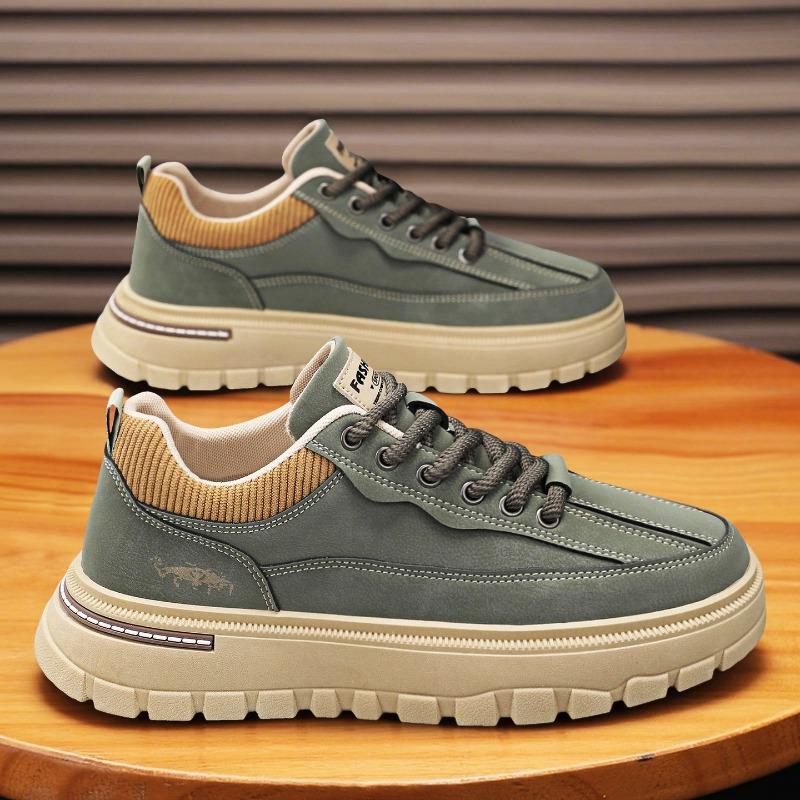 Winter men s shoes waterproof, anti-slip and wear-resistant sports work on the work site work green outdoor workwear labor protection board shoes 39 standard sports code