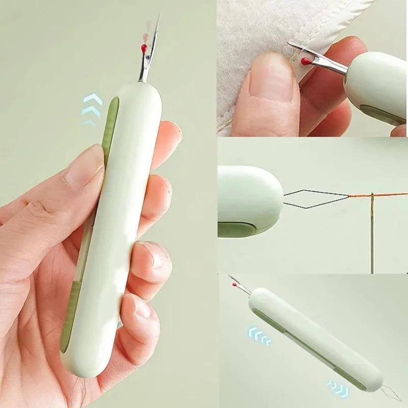 2-in-1 Improved Sewing Needle Threader & Seam Ripper - Dual-Function Tool for Easy Threading and Stitch Removal