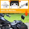 Motorcycle Chrome Detachable Passenger Backrest Rear Sissy Bar For Harley Touring Street Glide Road King Glide 2009-2023