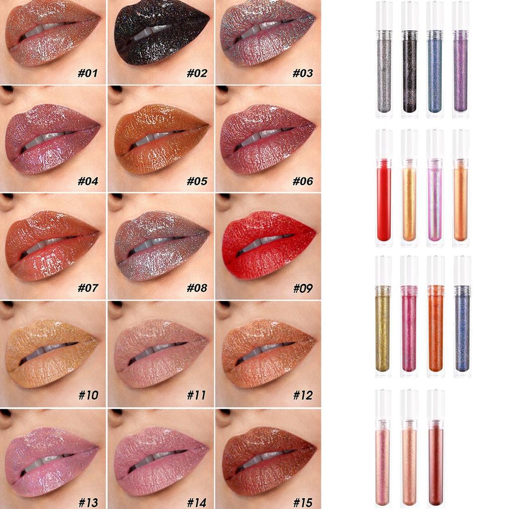 Glitter Liquid Lipstick for Women, Chameleon Shimmer Lip Gloss, Waterproof Non-Stick Formula, Highly Pigmented and Long-Lasting, Perfect