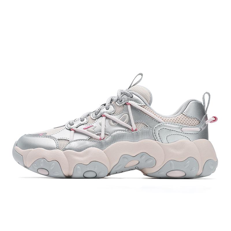 FILA Fluid 6 Cat Paw Fashion Versatile Low-Top Lifestyle Casual Shoes Women sneaker Silver Pink F12W522111FSP