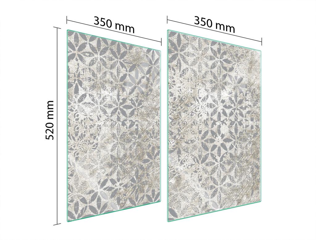 SZKLANA PŁYTA OCHRONNA DO KUCHNI 2x35x52 SZARA