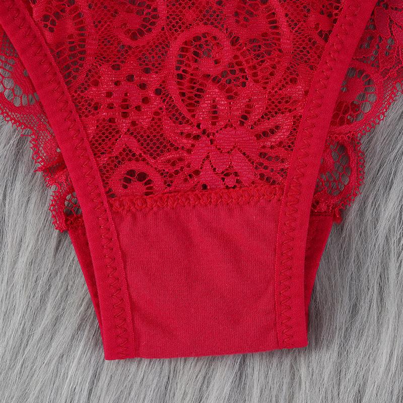 3PCS Frauen Unterwäsche Sexy Spitze Transparent Höschen Verlockend Hübsche Slips Niedrige Taille frauen Dessous Unterhose Dessous