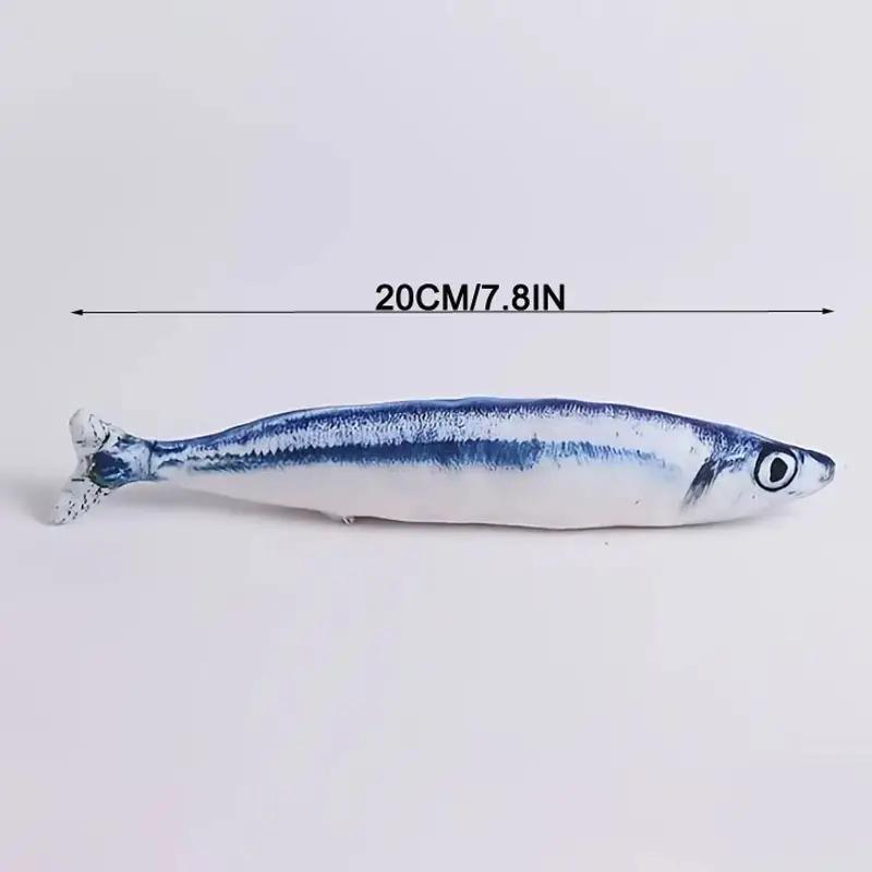 20cm Plush Cat Toy Simulation Fish Tease Cat Teeth Chew Toy Cat Mints Fish Cat Supplies Cat Interactive Toys Clownfish