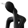 Versatile Decorative Figurine Abstract Art Thinker Statue, 3D Printed Reading Figurine, Modern Bookshelf Decor Sculpture for Living Room, Office,