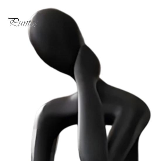 Versatile Decorative Figurine Abstract Art Thinker Statue, 3D Printed Reading Figurine, Modern Bookshelf Decor Sculpture for Living Room, Office,