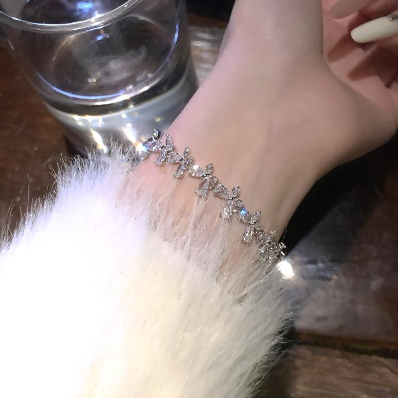 Zircon butterfly bracelet light luxury high sense fashion exquisite bracelet full of diamonds super flash versatile jewelry women