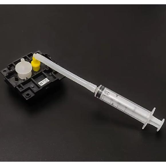 5 Pack Printhead Cleaning Kit Syringe Nozzle Connector Converter 4mm Yellow Rubber Adapter for Epson Ecotank HP Brother Inkjet Printer Cleaning