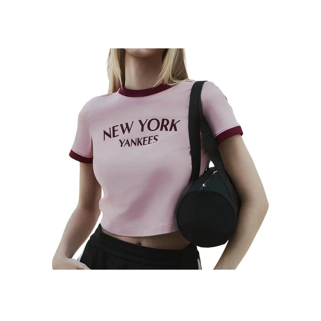 New MLB New York Yankees T Shirt Women's Pink 3FTSV0844-50PKM