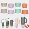 Plastic Water Cup Bottom Protector Water Bottle Protective Boot Sleeve with Non-slip Suction-Cup Bottom Anti-scalding Flask Cup Bottom Bumper
