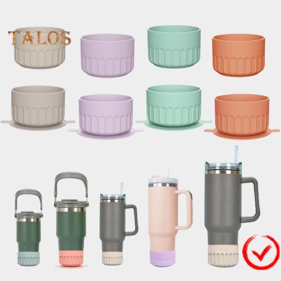 Plastic Water Cup Bottom Protector Water Bottle Protective Boot Sleeve with Non-slip Suction-Cup Bottom Anti-scalding Flask Cup Bottom Bumper