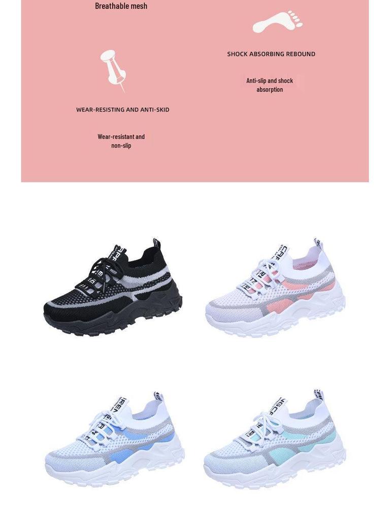 Dicke Sohle Damen Freizeitsneakers zum Einkaufen und Laufen - Neue Mode Studenten Schuhe von TEMU