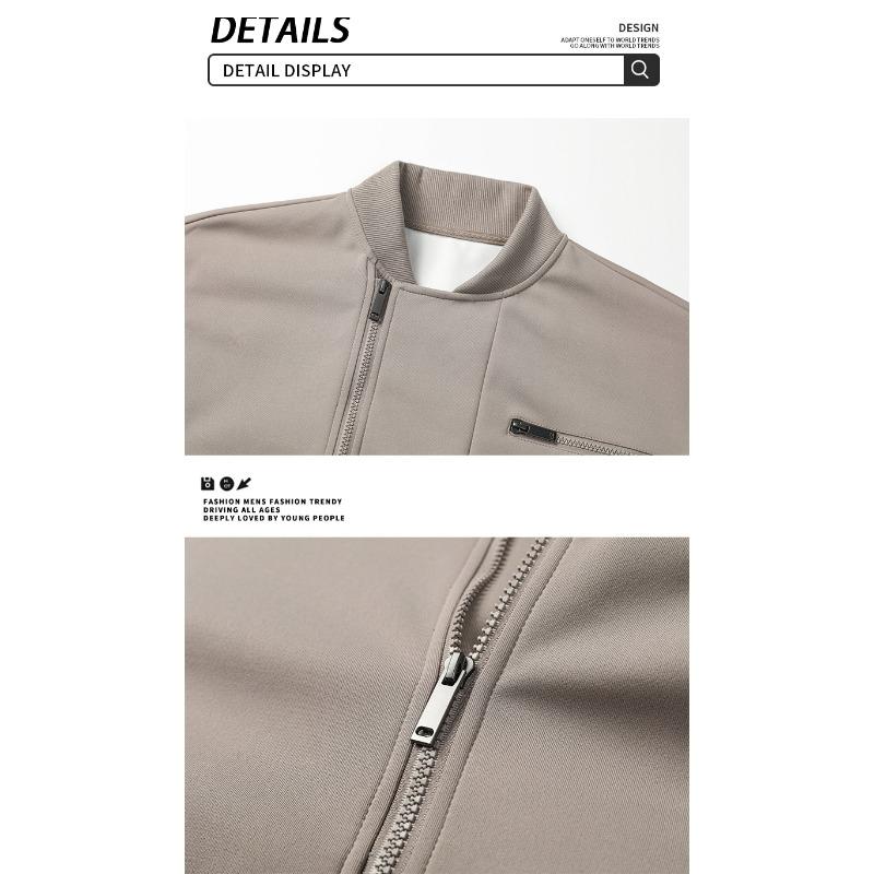 Lässiger Sportlicher Vielseitiger Baseballkragen Cardigan Modische Langarm-Sweatshirtjacke mit mehreren Taschen