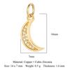 Lips Crescent Heart Crown Beetle Copper CZ DIY Jewelry Charms Triangle Evil Eye Flame Dancer Bracelet Earring Making