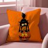 Funny black cat Cushion Cover Multi-Scene Pillow Cover for Home & Car - Reversible, Soft & Durable for Daily Use