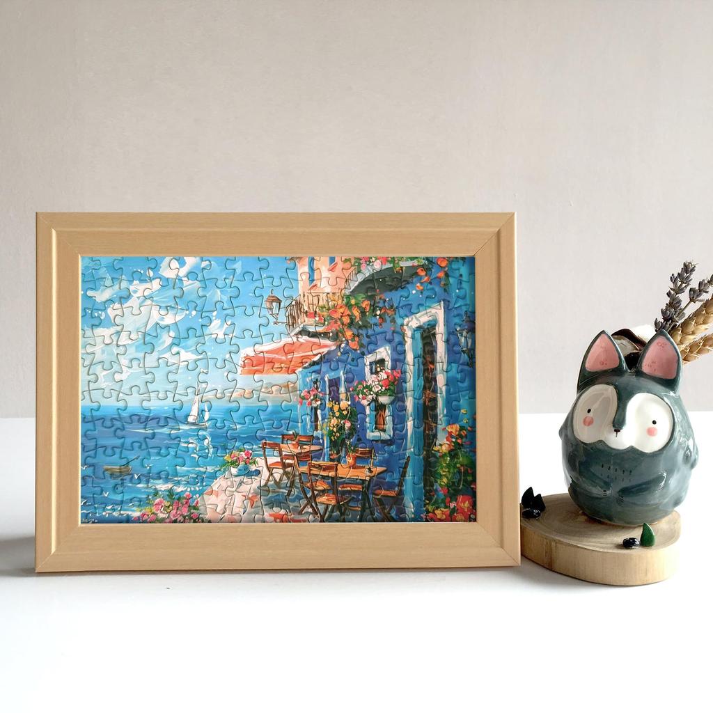 MISITU Micro Piece Jigsaw 150 Puzzle Stylish Summer Girl by the Sea X 10 Puzzle, Pieces, Postcard, Landscape, Painting, Ocean, Summer, Gift, Birthday,
