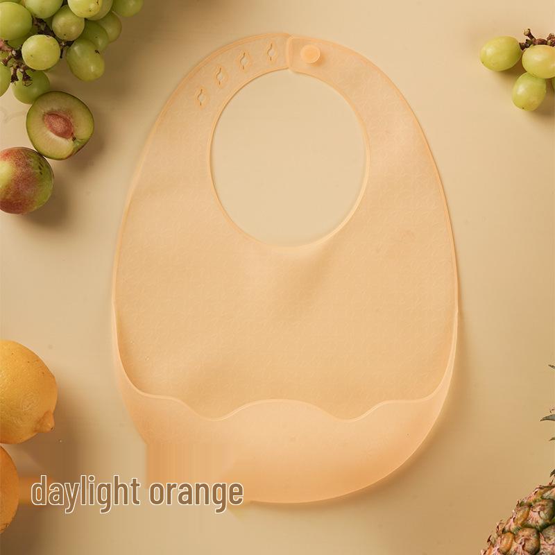 Ultra-Thin Waterproof Silicone Bib for Babies - Soft and Durable Drool and Food Catcher