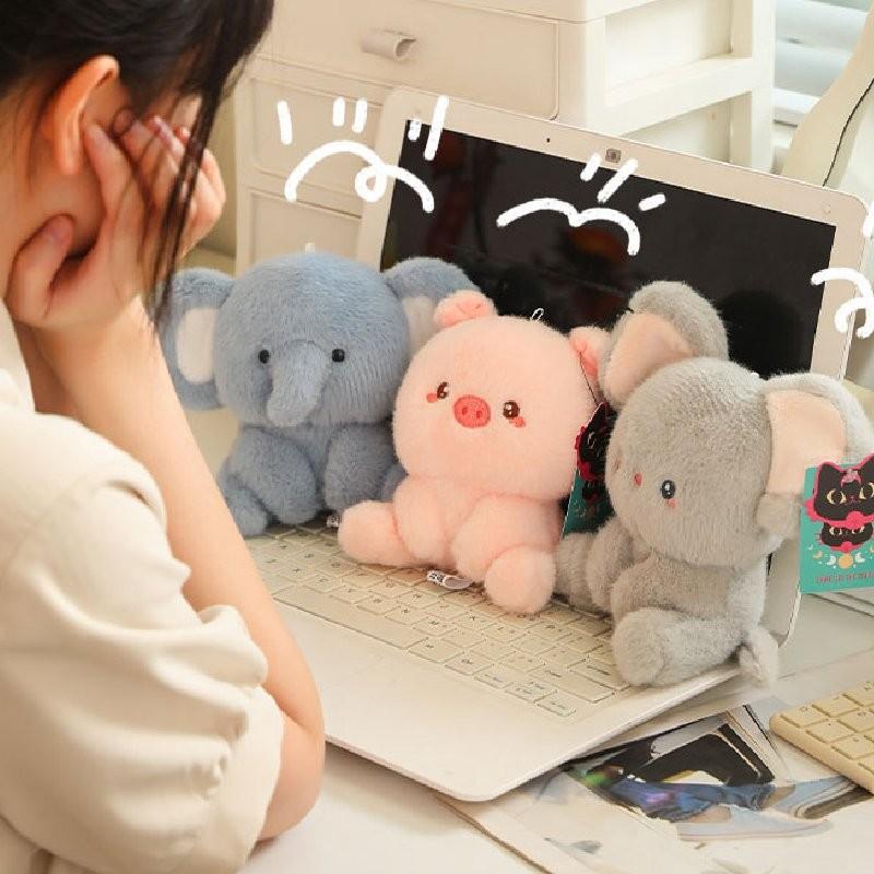 Adorable Plush Elephant Stuffed Animal Office Companion Soft Toy For Kids Gift