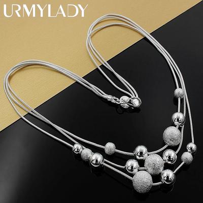 Fine Jewelry Charm 925 Sterling Silver Bead Necklace Charm Classic High Quality Fashion for Women