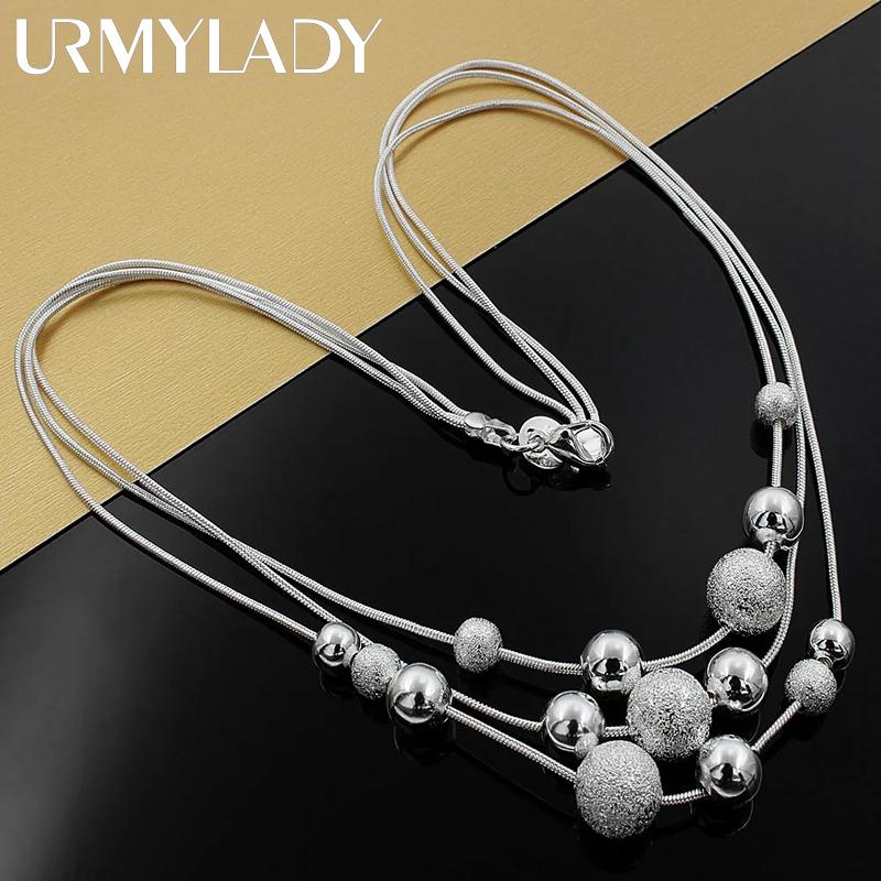 Fine Jewelry Charm 925 Sterling Silver Bead Necklace Charm Classic High Quality Fashion for Women